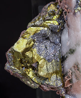 Chalcopyrite with Galena and Quartz. 