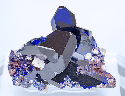 Azurite. Light behind