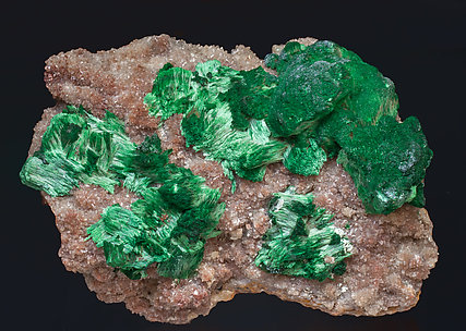 Malachite with Calcite. 