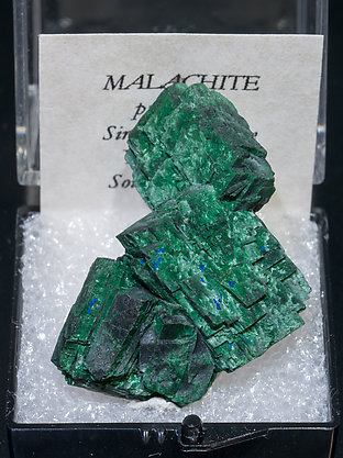 Malachite after Azurite. 