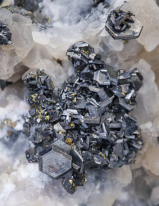 Pearceite-T2ac with Calcite, Pyrite and Chalcopyrite. 