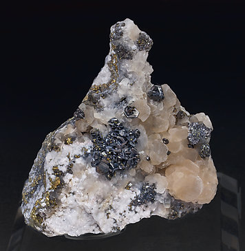 Pearceite-T2ac with Calcite, Pyrite and Chalcopyrite.