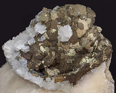 Calcite with Pyrite. 