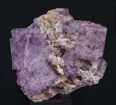 Fluorite with Quartz. Front