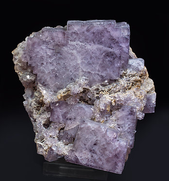 Fluorite with Quartz. Side