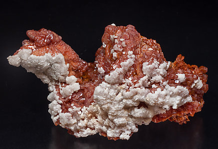 Vanadinite with Calcite. Rear