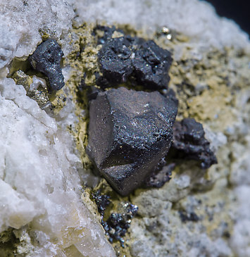 Acanthite on Calcite. 