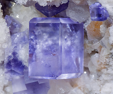 Fluorite with Quartz. 