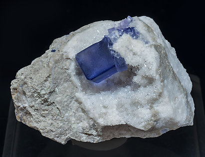 Fluorite with Quartz. 