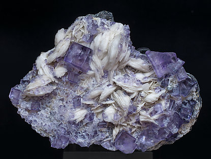 Fluorite with Baryte and Calcite.