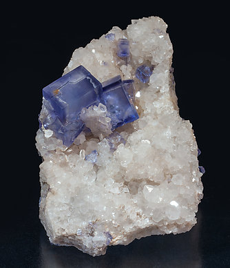 Fluorite with Quartz.