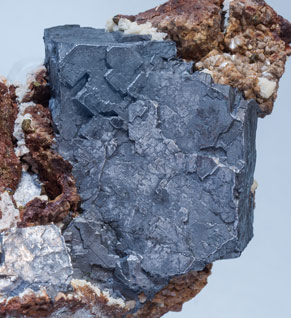 Galena with Siderite, Calcite and Pyrite. 