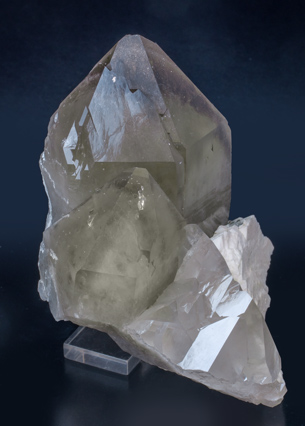 Quartz (variety smoky) with Orthoclase. Front