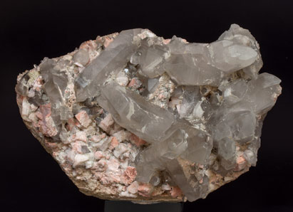 Quartz (variety smoky) with Microcline. Top