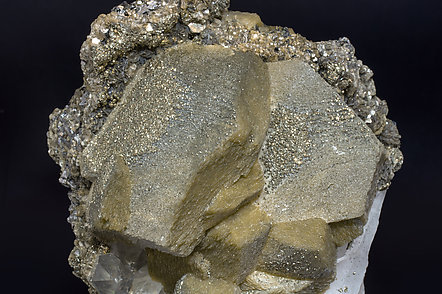 Siderite with Pyrite, Quartz and Muscovite. 