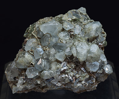 Topaz with Arsenopyrite, Fluorite, Muscovite and Chlorite.