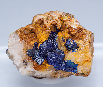 Azurite with Quartz. 