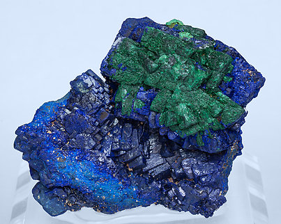 Azurite with Malachite after Azurite.