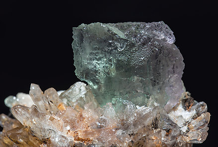 Fluorite on Creedite. 