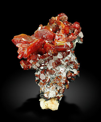 Vanadinite with Gypsum and Baryte. 