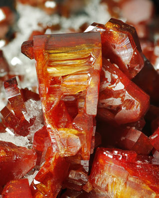 Vanadinite with Gypsum and Baryte. 