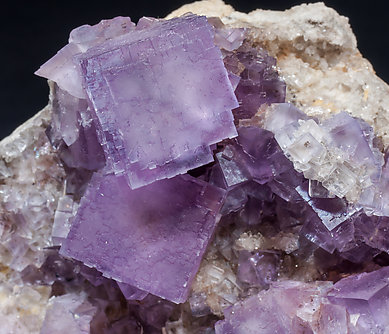 Fluorite with Quartz. 