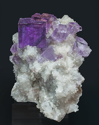 Fluorite with Quartz.