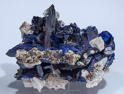 Azurite with Cerussite.