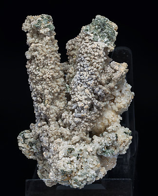 Calcite (variety kanonenspat) with Chlorite and Prehnite.