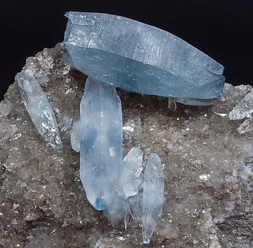 Celestine with Calcite. 