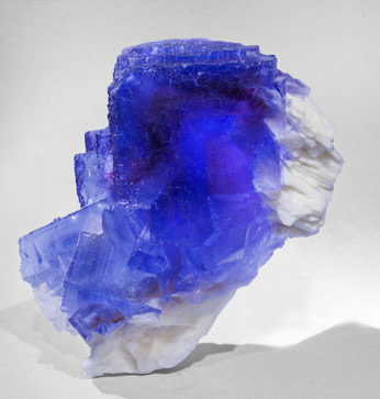 Fluorite with Baryte. Light behind