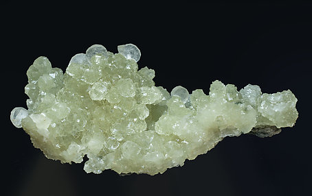 Prehnite with Calcite, Clinozoisite-Epidote and Quartz. Side