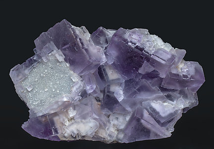 Fluorite with Quartz. Front