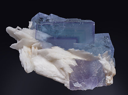 Fluorite with Baryte. Top