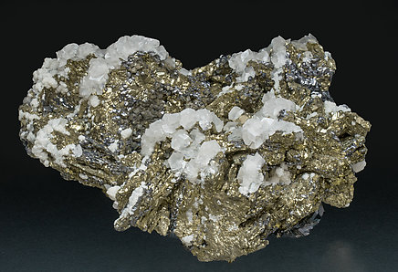 Pyrite after Pyrrhotite with Galena and Calcite.