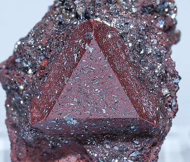 Zunyite with Hematite. 