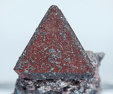 Zunyite with Hematite. 