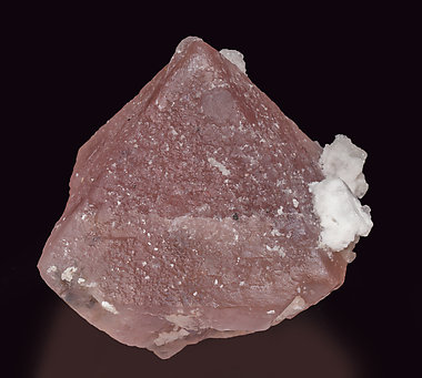 Fluorite (octahedral) with Calcite. Side