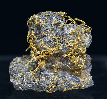 Gold with Skutterudite and Erythrite.