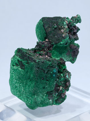Malachite after Azurite with Copper. Side