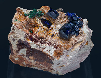 Azurite with Malachite. 