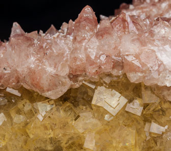 Calcite with inclusions and Fluorite. 