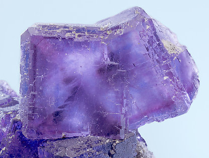 Fluorite with Quartz. Close-up with light behind