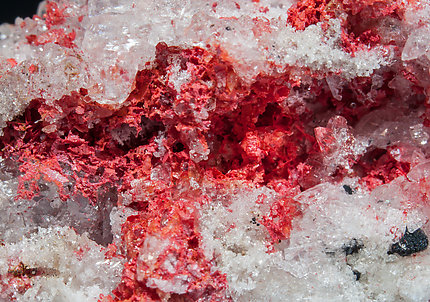 Cinnabar with Quartz and Calcite. 