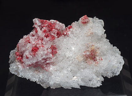 Cinnabar with Gypsum, Quartz and Calcite.