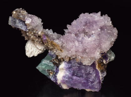 Creedite with Fluorite. Front