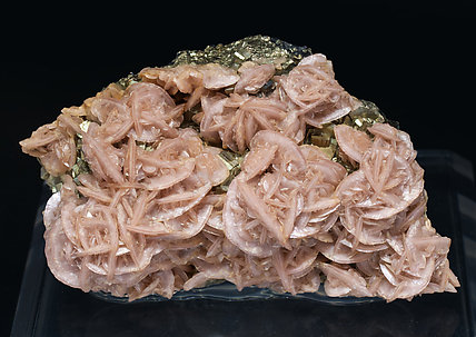 Rhodochrosite with Pyrite and Sphalerite.