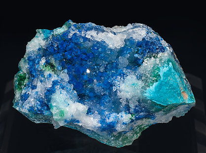 Shattuckite with Quartz and Chrysocolla.