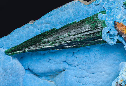 Shattuckite with Malachite. 