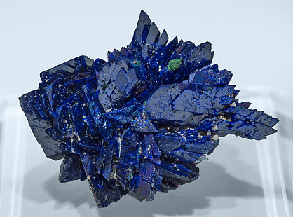 Azurite with Barite and Malachite.